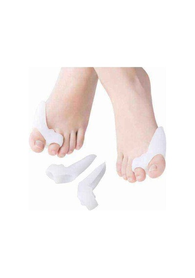 Makaralı 2 Parmağa Geçen Ayak Bunyon Koruyucu Beyaz 1 Çift - 239868866