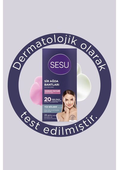 Sesu Yüz Ağda Bandı Hassas Ciltler 20'li