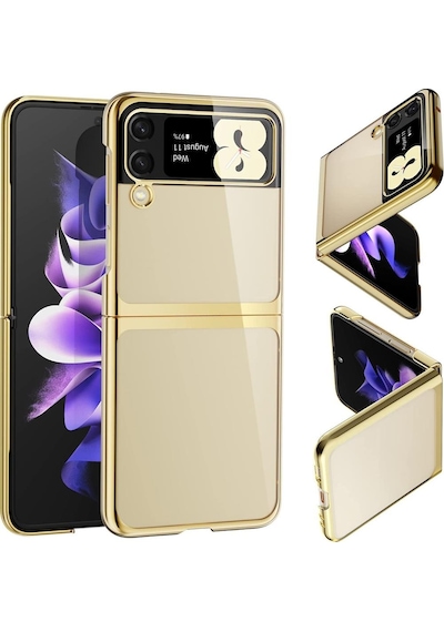 Samsung Galaxy Uyumlu Z Flip 4 Kılıf Şeffaf Kıpta Kapak