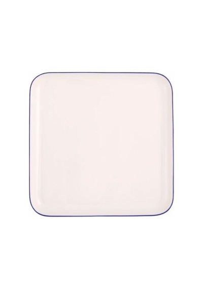Porland Blue Stripe Düz Tabak 21x21 Cm 04alm006870