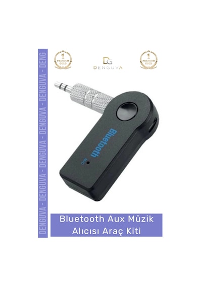 Araçkiti Kablosuz Bluetooth Ses Aktarım Modülü Mikrofonlu Handsfree Aux Müzik Alıcısı Araç Kiti