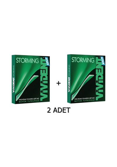 Vivident Storming Nane Aromalı Şekersiz Tatlandırıcılı Şerit Sakız 2 x 33 G