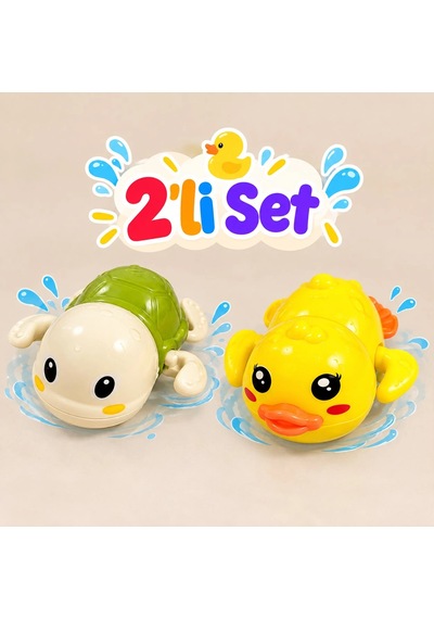 Yüzen Kaplumbağa-ördek 2 Li Set