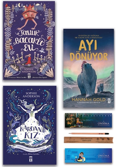 Genç Timaş Ayı Dönüyor - Kardan Kız - Tavuk Bacaklı Ev Set 3 Kitap