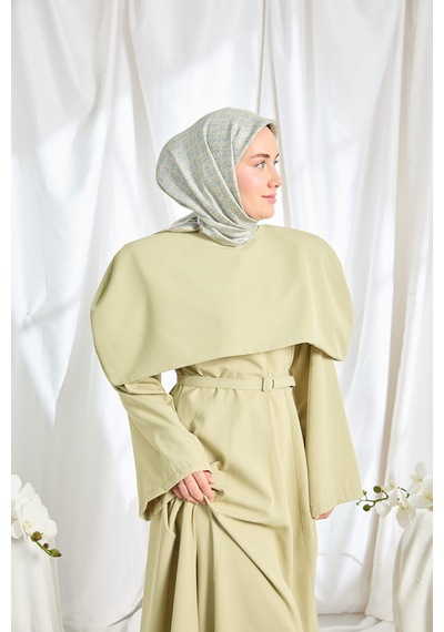 Silk Home Twill İpek Eşarp Mini Bouquet Mavi - Gri