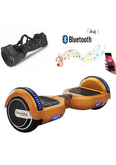 Citymate Hoverboard Elektrikli Kaykay Bluetooth Çanta Led 6.5 Gold
