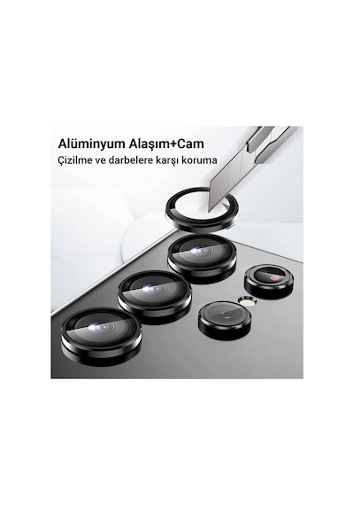 Samsung Galaxy A34 5g Valdez Metal Kamera Lens Darbeye Dayanıklı Tam Uyumlu - Gümüş
