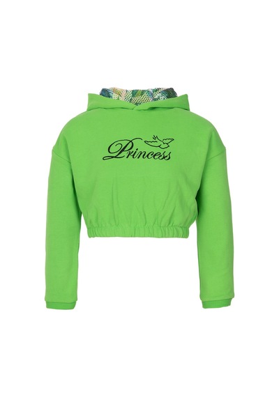 Brz Kids Kız Çocuk Yeşil Crop Sweatshirt Pantolon Takım-yeşil Yeşil
