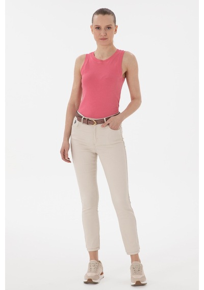 U.S. Polo Assn. Us. Polo Assn. Kadın Tişört 50300904-vr167 Pembe