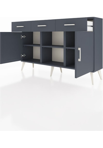 Arges Konsol 3 Raflı 3 Çekmeceli 3 Kapaklı 132x30x83 Antrasit-antrasit/antrasit Antrasit/antrasit Arges Konsol 3 Raflı 3 Çekmeceli 3 Kapaklı 132x30x83 Antrasit-antrasit/antrasit Antrasit/antrasit