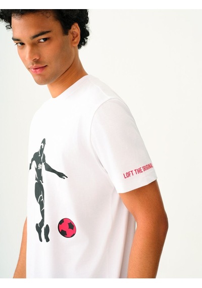 LOFT Regular Fit Erkek Tshirt K.kol Lf2038391 Q1.v1 Beyaz