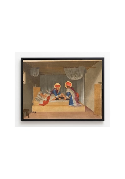 Rönesans Fra Angelico Justinianus'un İyileştirilmesi Çerçevesiz Poster 21x30 Cm A4 Tablo Rönesans