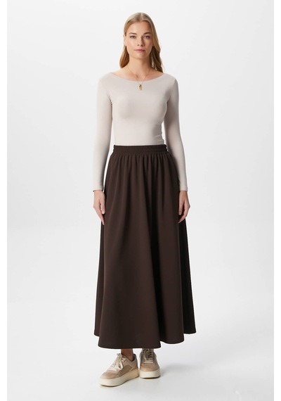 Ritnice Kayık Yaka Need Uzun Kollu Bej Soft Top / Bluz Bej Ritnice Kayık Yaka Need Uzun Kollu Bej Soft Top / Bluz Bej