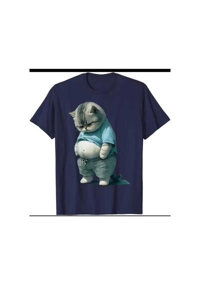 Kozia Outdoors Malkoçbey Sisman Kedi Figürlü T-shirt Lacivert