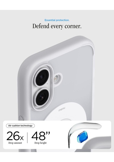 İphone 17 İle Uyumlu Magsafe Kılıf Ultra Hybrid Mag Fit Classic Silver - Acs10091