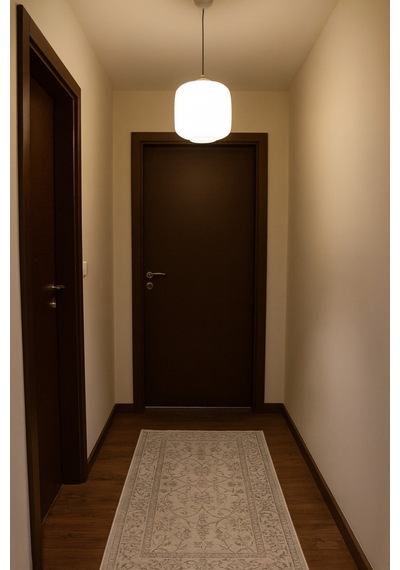 Kent Modern Tasarım Antre Hol Mutfak Çocuk Odası Salon Camlı Tekli Avize Beyaz Beyaz