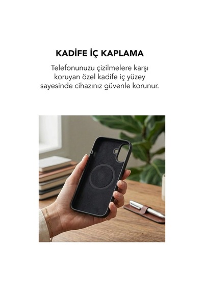 Apple İphone 16 Uyumlu Magsafe Lansman Silikon Kılıf Siyah