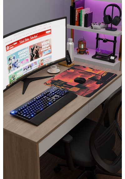 Hotline Miami Kaymaz Dikişli Kauçuk Oyuncu Mousepad V2 - 48x40 Xl Gaming Mouse Pad Fare Altlığı