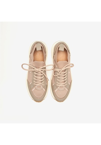 Bej Sneaker Erkek 24314 Huds Triko Nakış