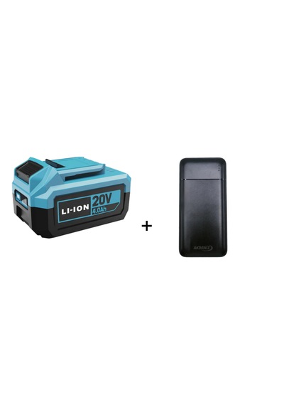 Catpower 4298 Li-ıon Yedek Akü 20v 4.0 Ah + Akdeniz Powerbank