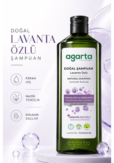 Agarta Doğal Şampuan Lavanta 400ml 2654 8'li Paket