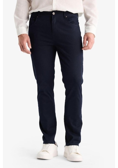 Defacto Slim Fit Dar Kesim Dar Paça Pantolon B2089ax25aunv91 Lacivert