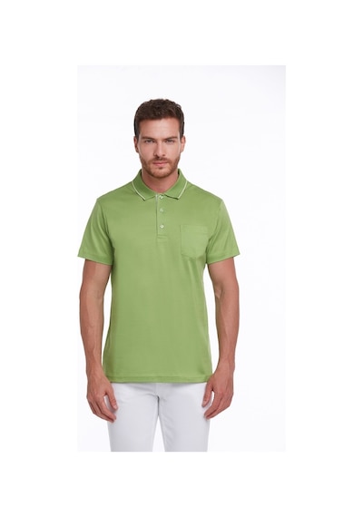 Hatemoğlu Fıstık Yeşili Regular Fit %100 Pamuk Basic Polo Yaka T-Açık Fıstık