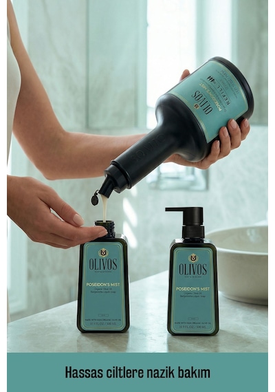 Poseidon S Mist Zeytinyağlı Bergamot Kokulu Sıvı Sabun Refill 1500 Ml 3x500 Ml Ekonomik Paket