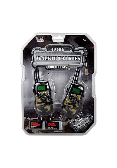 Çocuklar için 40 Metre Oyuncak Walkie Talkie Askeri Telsiz Seti P