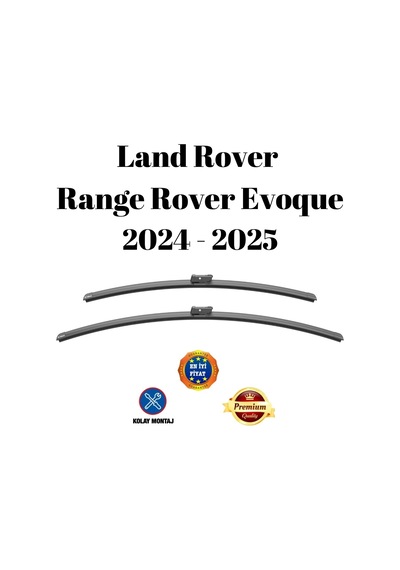 Land Rover Range Rover Evoque 2024 2025 Uyumlu Araca Özel Ön Cam Muz Tipi Silecek Süpürgesi Takımı 65/53cm 2li Set Silbak