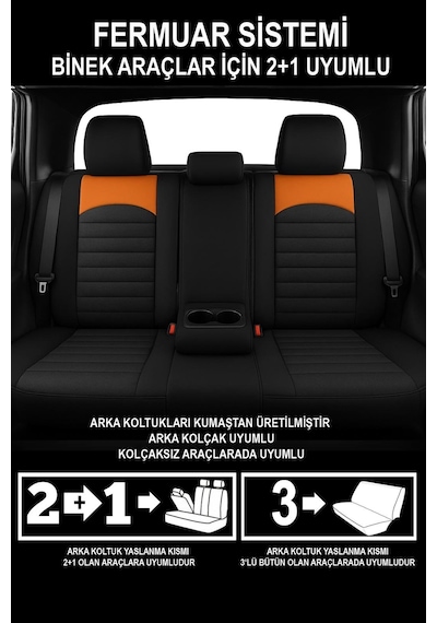 Formentor Tay Tüyü Oto Koltuk Kılıfı Dacia Sandero-stepway-duster Uyumlu Taba