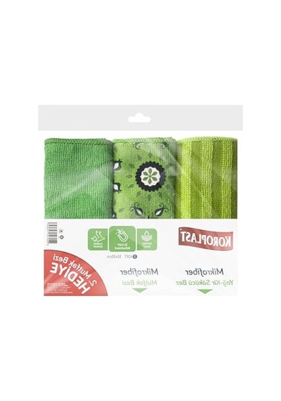 Mikrofiber Temizlik Bezi, 3'lü Ekonomik Paket, Hızlı Kuruyan Açık Bej