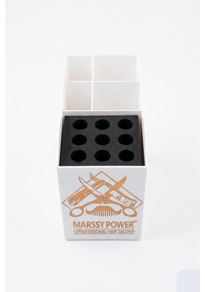 Marssy Power Kuaför Tezgah Üstü 5 Gözlü Organizer Beyaz Yk-038