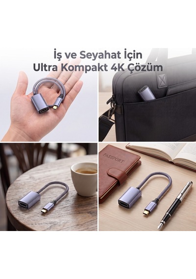 Veggieg Type-c To Hdmı 4k 60hz Ofc Bakır Çevirici Dönüştürücü Adaptör