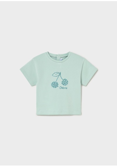 Kız Bebek Cherie Desenli Tişört 105 Mint