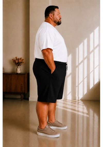 Sngl Tekstil Erkek Büyük Beden Kapri 3xl 4xl 5xl 6xl 7xl 8xl 9xl Siyah