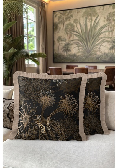 Botanik Çiçek Desen Saçaklı Yastık Kılıfı-egzotik Floral Boho Siyah Bej Krem Püsküllü Kırlent Kılıfı Kadim Yörünge Saten Botanik Çiçek Desen Saçaklı Yastık Kılıfı-egzotik Floral Boho Siyah Bej Krem Püsküllü Kırlent Kılıfı Kadim Yörünge Saten