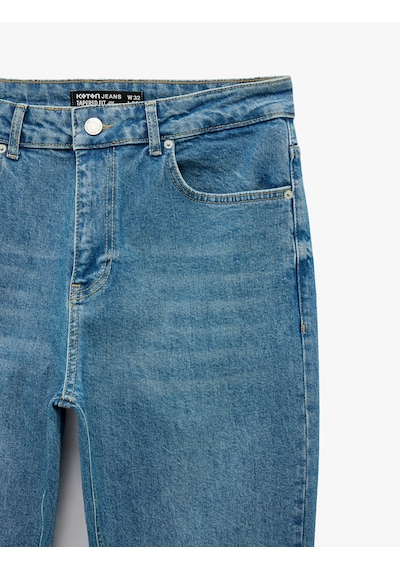 Koton Normal Bel Cepli Regular Fit Pamuklu Tapered Jean Pantolon - Joe Jean Açık İndigo 6sam40394nd Koton Normal Bel Cepli Regular Fit Pamuklu Tapered Jean Pantolon - Joe Jean Açık İndigo 6sam40394nd