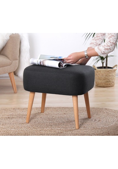 Lorencehome Parrot Puf - Koyu Gri / Lorence Home
