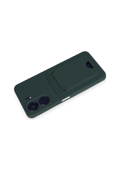 Xiaomi Redmi 13c Kılıf Kelvin Kartvizitli Silikon - Koyu Yeşil -