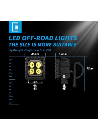 Off Road 3 İnç Led Aydınlatma Kaput Üstü Led Tampon Gündüz Led Ve Sis Farı Projektör Lambası Seti