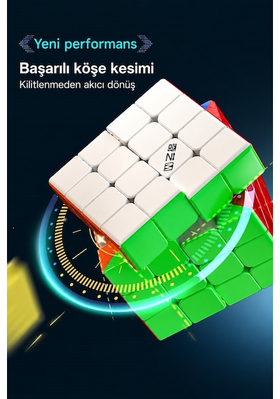 Qiyi M Pro 4x4 Manyetik Hız Küpü Stickerless Profesyonel Zeka Ve Akıl Küpü 2024 - 5,85 Cm