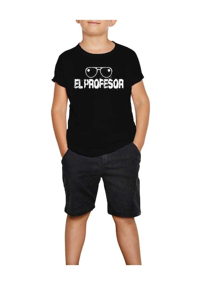 Zepplin Giyim La Casa De Papel El Professor Glasses Siyah Çocuk Tişört