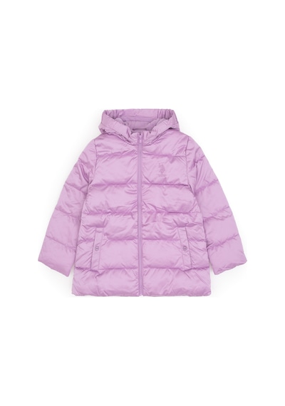 U.S. Polo Assn. Kız Çocuk Lila Kapüşonlu Kaban 50313073-VR034