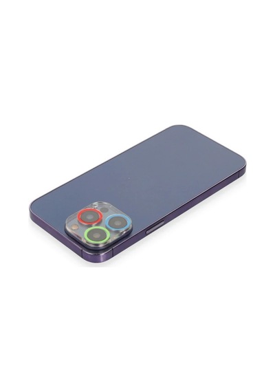 Apple İphone 12 Pro Max Renkli Kamera Lens Koruma Cam - Mavi-yeşil Belirtilmemiş