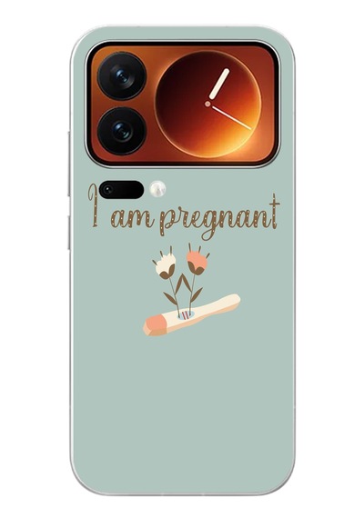 Xiaomi 17 Pro Max Uyumlu I'm Pregnant Baskılı Silikon Kılıf Renkli
