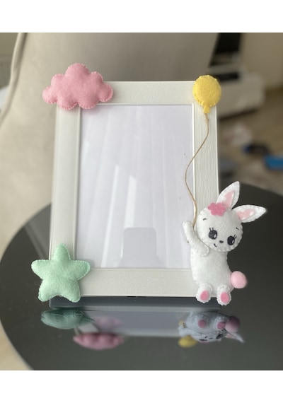 Çocuk Odası Çerçeve Tavşan Pembe Mint