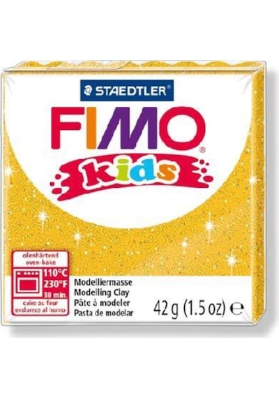 Fimo Kids Yumuşak Polimer Kil 42 Gr 112 Glitter Simli Gold Karışık Çok Renkli