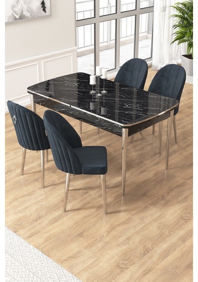 Canisa Edaf Serisi 80x132 Açılabilir Siyah Mermer Desen Mutfak Masa Takımı 4 Antrasit Sandalye Krom Detay Masa Siyah Mermer Sandalye Antrasit Krom Ayak Canisa Edaf Serisi 80x132 Açılabilir Siyah Mermer Desen Mutfak Masa Takımı 4 Antrasit Sandalye Krom Detay Masa Siyah Mermer Sandalye Antrasit Krom Ayak