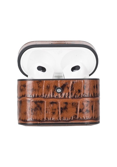 Casquet Apple Uyumlu AirPods 3.nesil Deri Kılıf Yk6 Taba Taba